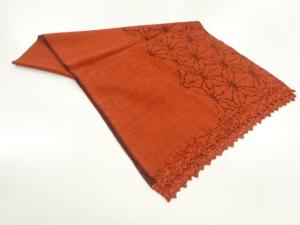 リボン織　麻の葉模様ショール